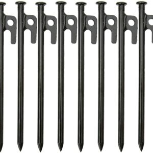 Tent Stakes Heavy Duty 12 inch Steel Tent Pegs for Camping Unbreakable and Inflexible