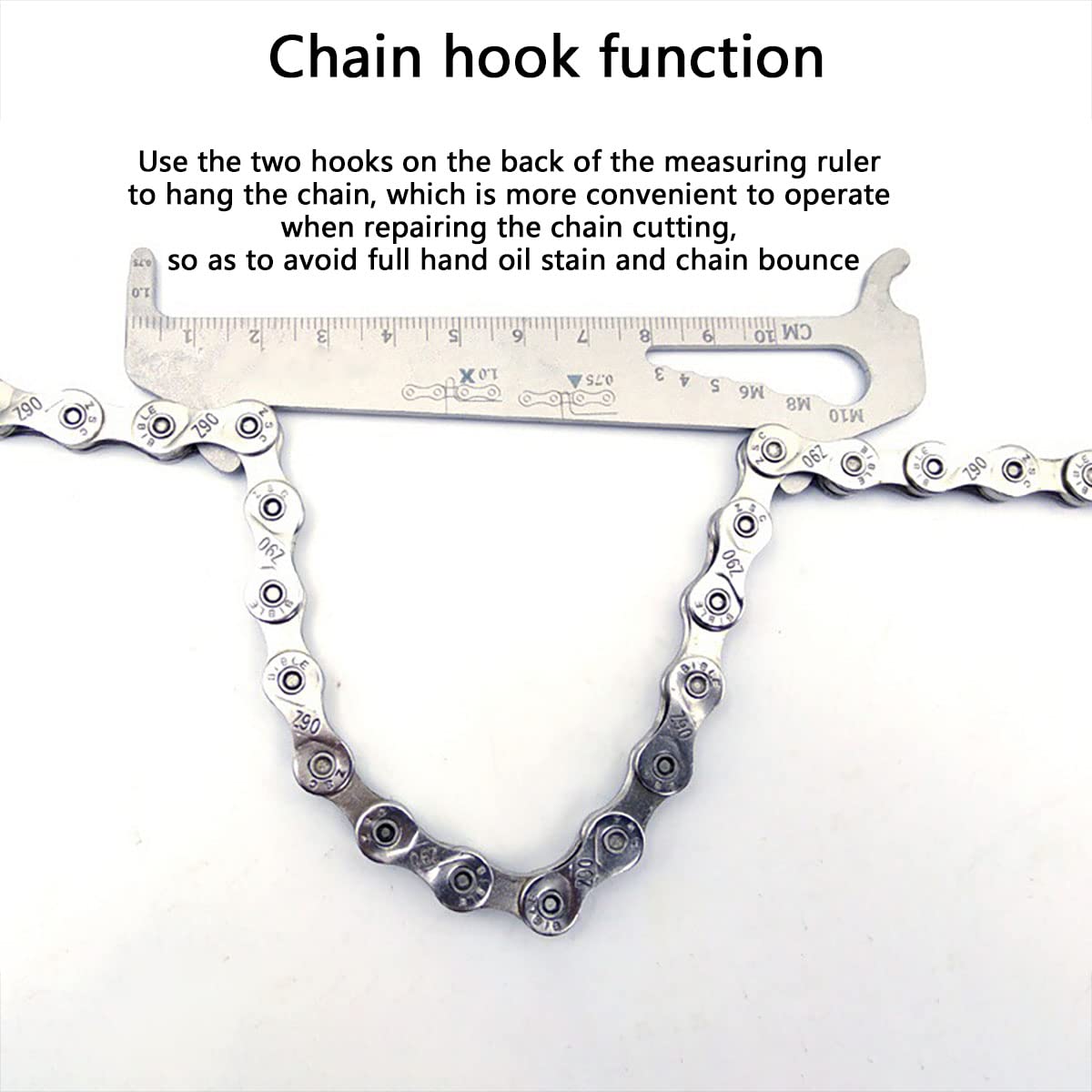 DGHAOP Bicycle Chain Checker Bike Chain Wear Indicator Gauge Measuring Ruler Tool