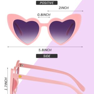 15 Pairs Bachelorette Sunglasses Heart Shaped Sunglasses Bridesmaid Bride Eyewear Bridesmaid Proposal Gifts For Wedding Party (White Gray, Pink Gray)