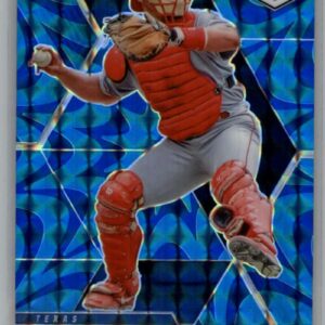 2021 Panini Mosaic Mosaic Reactive Blue #31 Ivan Rodriguez Texas Rangers Official MLB PA Baseball Card in Raw (NM or Better) Condition