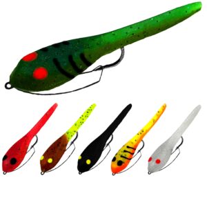 delong lures - made in the usa - weedless 3" tadpole fishing lures for bass, crappie, bluegill, and trout, life like fishing bait scented prerigged fishing gear fishing lures (variety weedless)