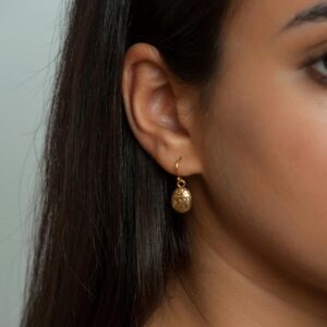 Mini Scarab Earrings - Russian Gold Finish