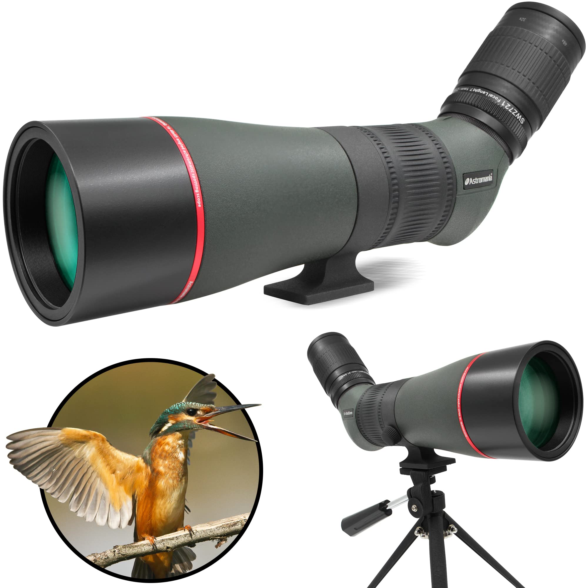 Astromania 16-48x65AE 45 Degree Angled Spotting Scope with Tripod, Carry Bag, Scope for Camping Bird Watching Wildlife Scenery