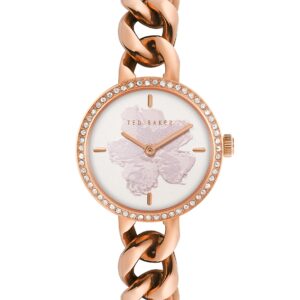 Ted Baker Women's Quartz Stainless Steel Strap, 12 Casual Watch (Model: BKPMSS2049I),Rose Gold/Cream