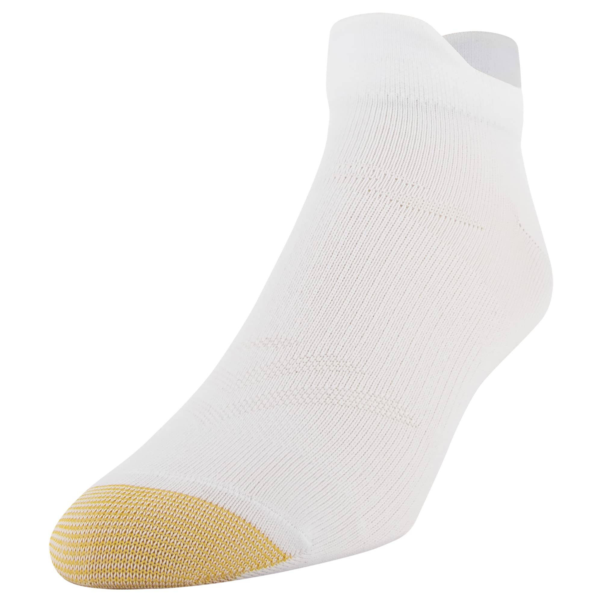 GOLDTOE Men's Nylon Lite No Show Socks, 6-Pairs, White 2, Large