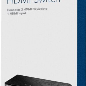 Insignia™ - 3-Port HDMI Switch with 4K and HDR Pass-Through - Black