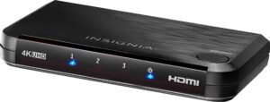 insignia™ - 3-port hdmi switch with 4k and hdr pass-through - black