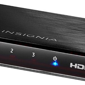 Insignia™ - 3-Port HDMI Switch with 4K and HDR Pass-Through - Black