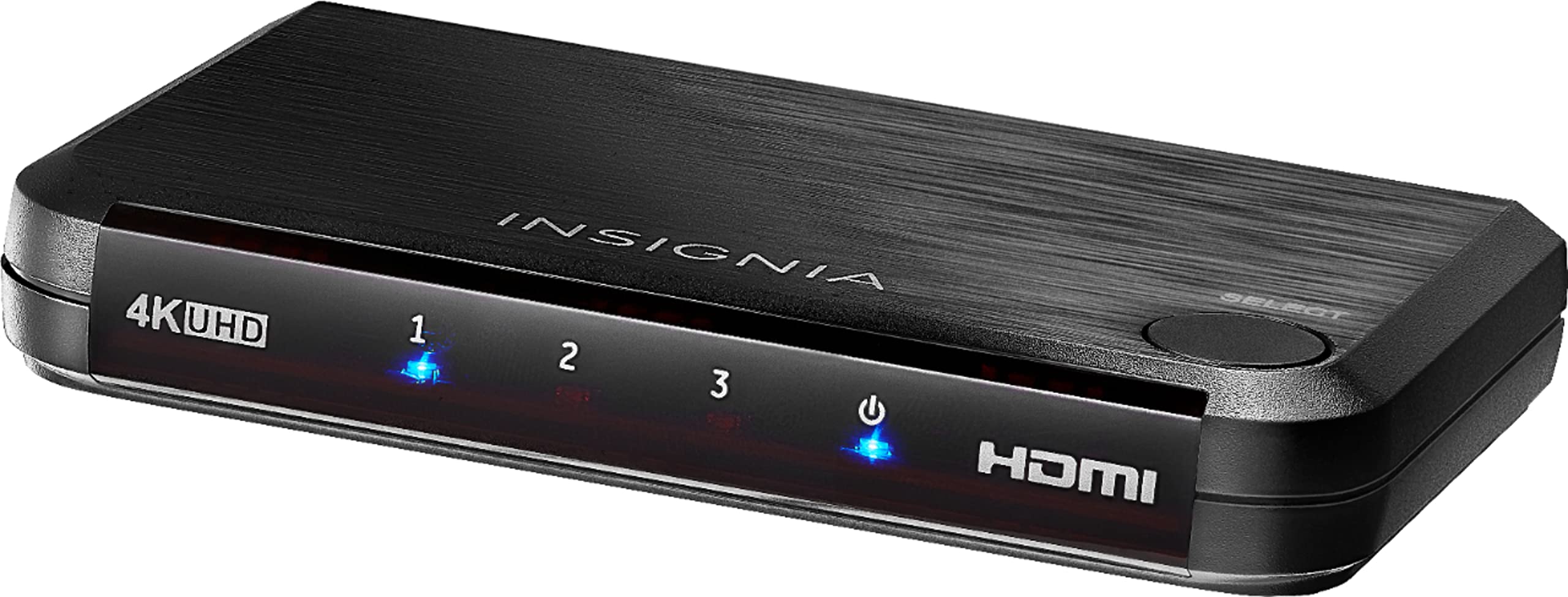 Insignia™ - 3-Port HDMI Switch with 4K and HDR Pass-Through - Black