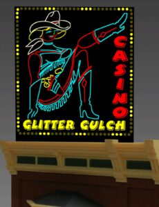 miller engineering glitter gulch casino neon sign kit o & ho gauge