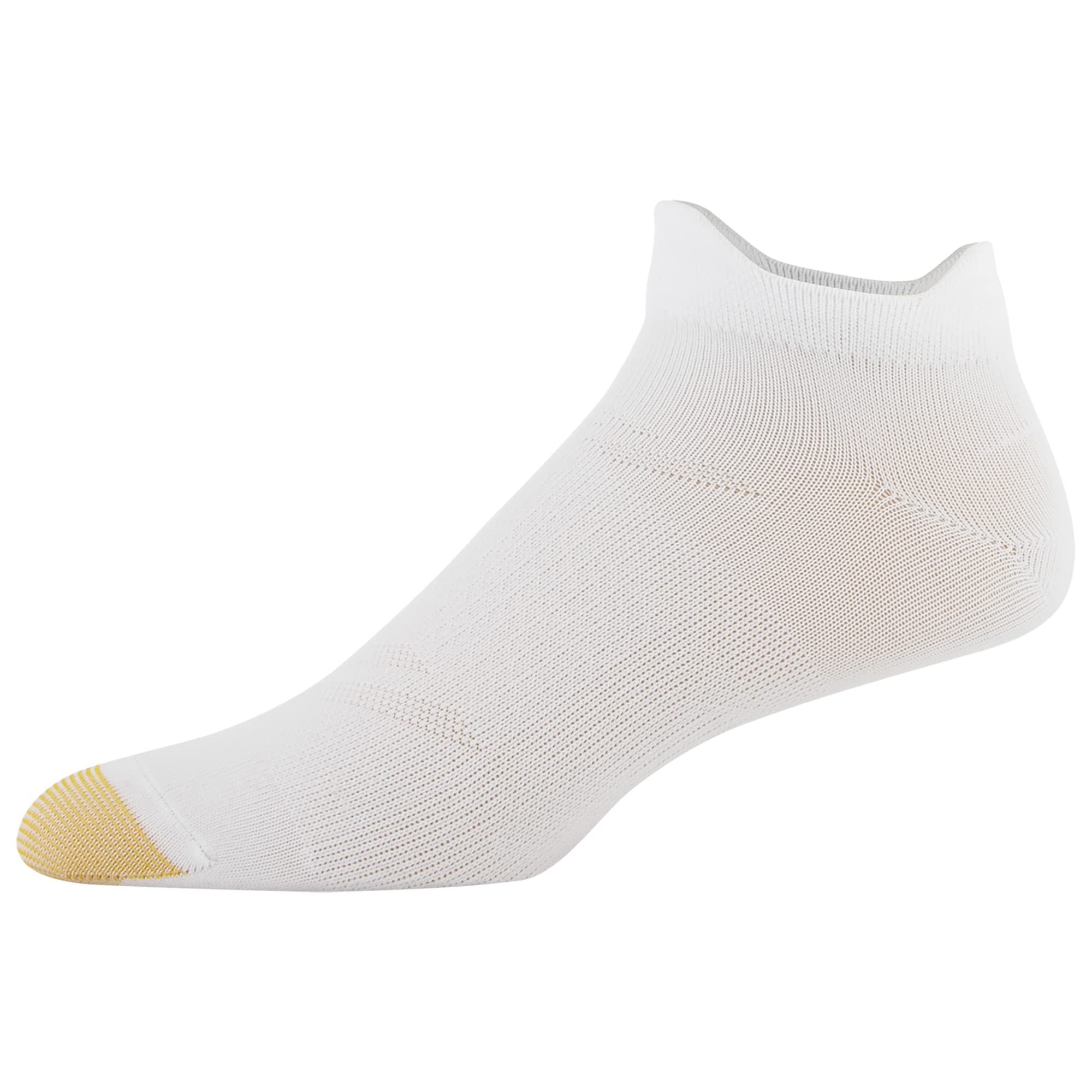 GOLDTOE Men's Nylon Lite No Show Socks, 6-Pairs, White 2, Large