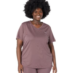 PUMA Women's Plus Size Performance Tee, Dusty Plum, 3X