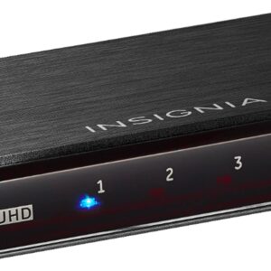 Insignia™ - 3-Port HDMI Switch with 4K and HDR Pass-Through - Black