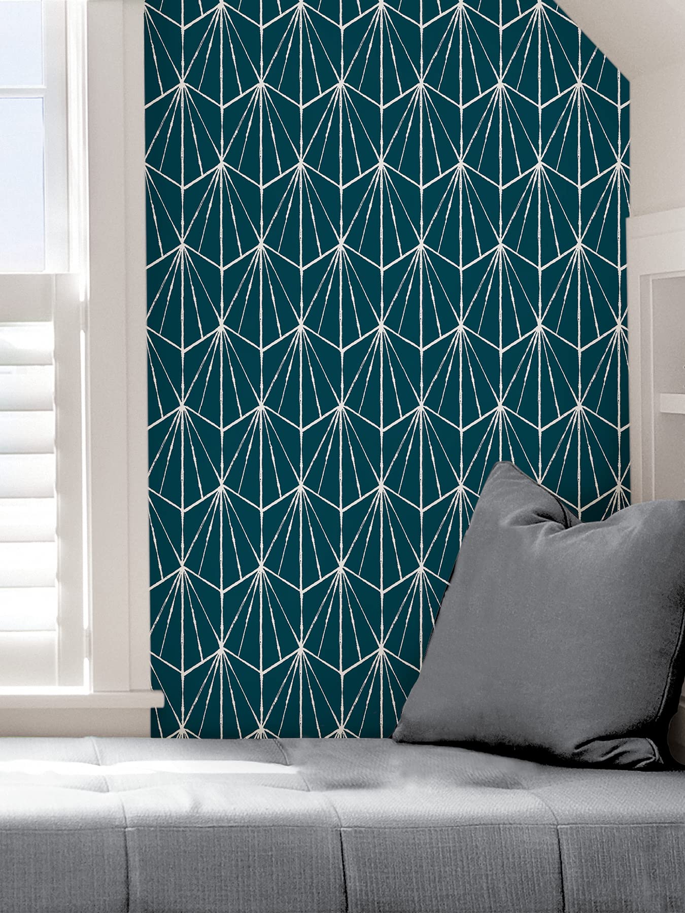 NuWallpaper Indigo Dorset Peel & Stick Wallpaper