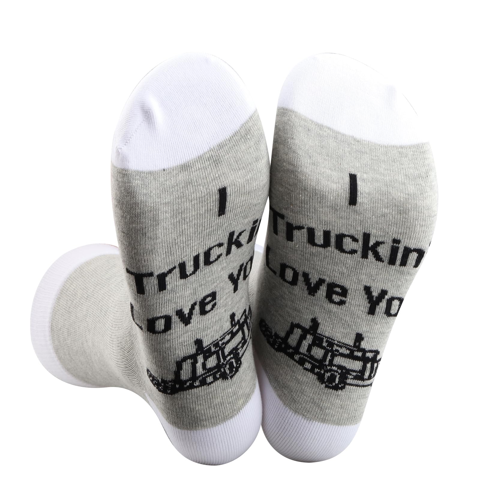 TOBGBE Truck Socks Trucker Gift Truck Driver Gift For Trucker Husband Boyfriend (Truckin' socks)