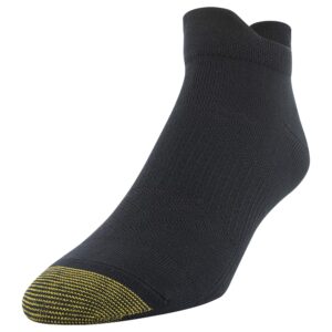 GOLDTOE Men's Nylon Lite No Show Socks, 6-Pairs, Black 2, Large