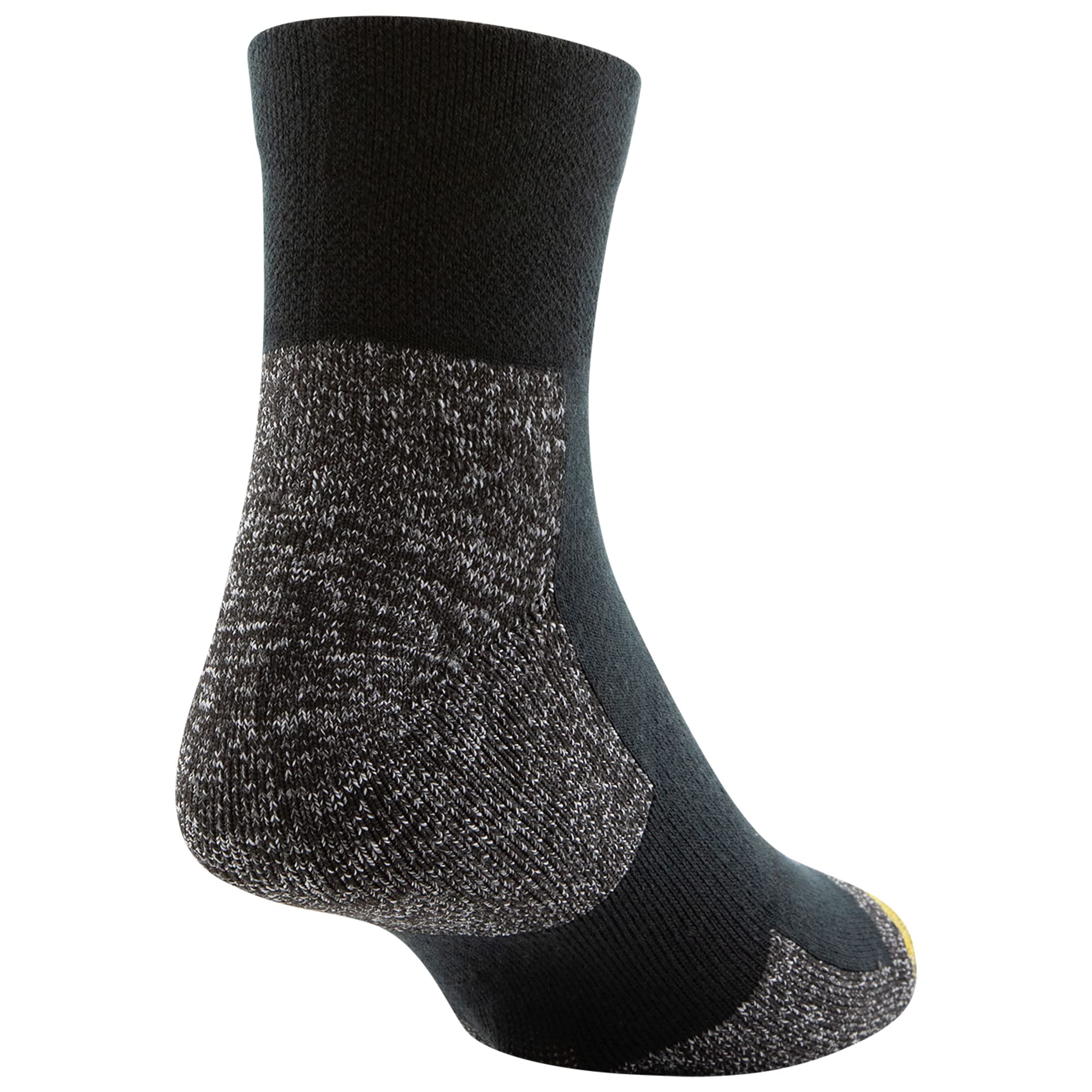 GOLDTOE Men's Rebound Cushion Ankle Socks, 6-Pairs, Black, Shoe Size: 6-12.5