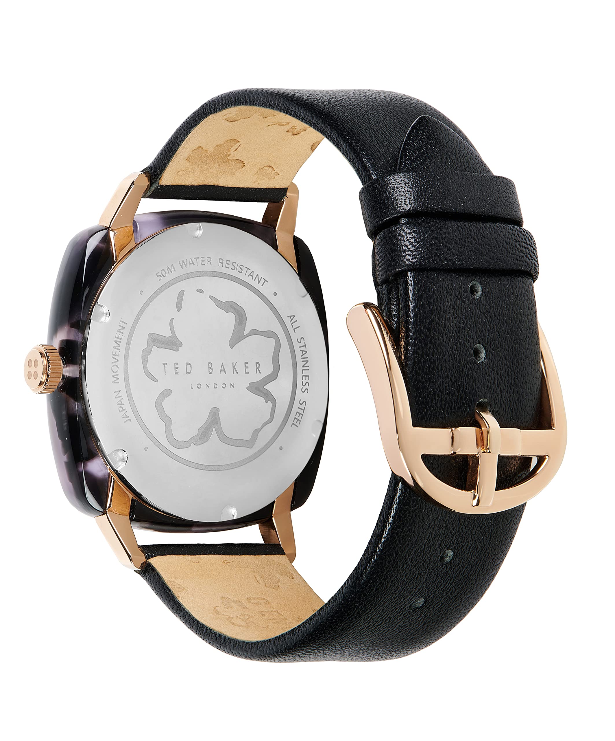 Ted Baker Women's Quartz Leather Strap, Black, 20 Casual Watch (Model: BKPELS2019I), Pink/Black