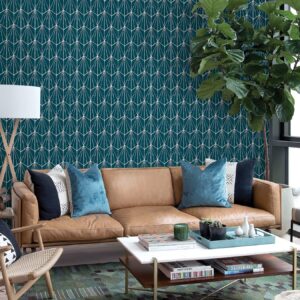 NuWallpaper Indigo Dorset Peel & Stick Wallpaper