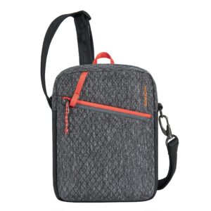 travelon greenlander sustainable anti-theft small crossbody, diamond ash