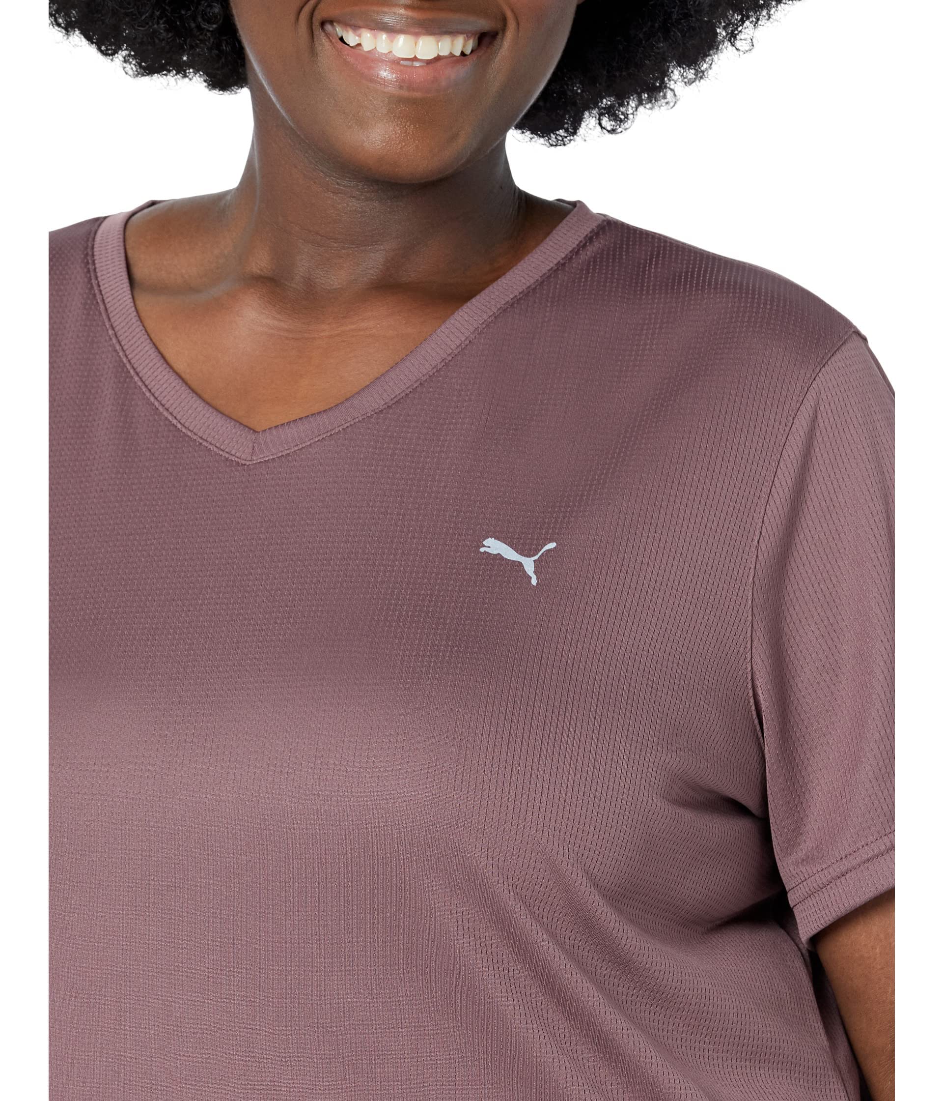 PUMA Women's Plus Size Performance Tee, Dusty Plum, 3X