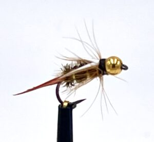 feeder creek prince bead head nymph fly barbless, one dozen fly fishing wet flies for trout bass steelhead, 7 (12)