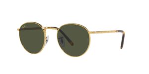 ray-ban rb3637 new round sunglasses, legend gold/green, 50 mm