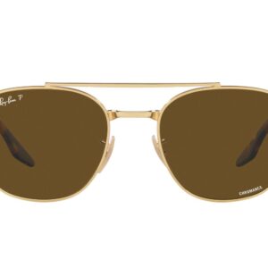 Ray-Ban RB3688 Square Sunglasses, Gold/Polarized Brown, 52 mm