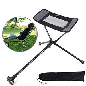 YWHWLX Camping Chair Foot Rest for Hammock Chair Foldable Attachable Footrest Attachment with Retractable Design for Hiking Fishing Beach (Gray)