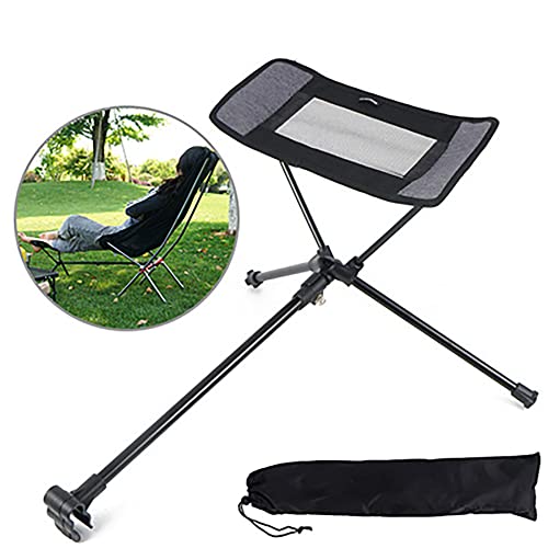 YWHWLX Camping Chair Foot Rest for Hammock Chair Foldable Attachable Footrest Attachment with Retractable Design for Hiking Fishing Beach (Gray)