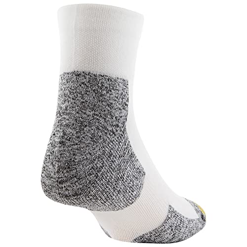 GOLDTOE Men's Rebound Cushion Ankle Socks, 6-Pairs, White, Shoe Size: 6-12.5