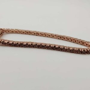 5.00 Ct Round Cut Chocolate Diamond Tennis Bracelet 14k Rose Gold Over All Size Available Brown