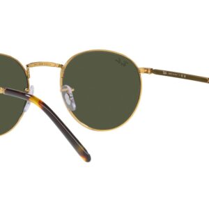 Ray-Ban RB3637 New Round Sunglasses, Legend Gold/Green, 50 mm