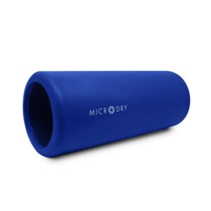 MICRODRY Deluxe Fitness Foam Back Roller for Muscle Relief, Roller for Yoga, Stretching, Deep Tissue Firm Massage & Trigger Point Release, Exercise Workout at Home or Gym, 13x5.3", Blue