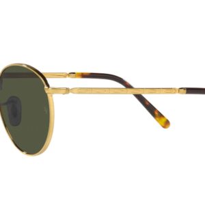 Ray-Ban RB3637 New Round Sunglasses, Legend Gold/Green, 50 mm