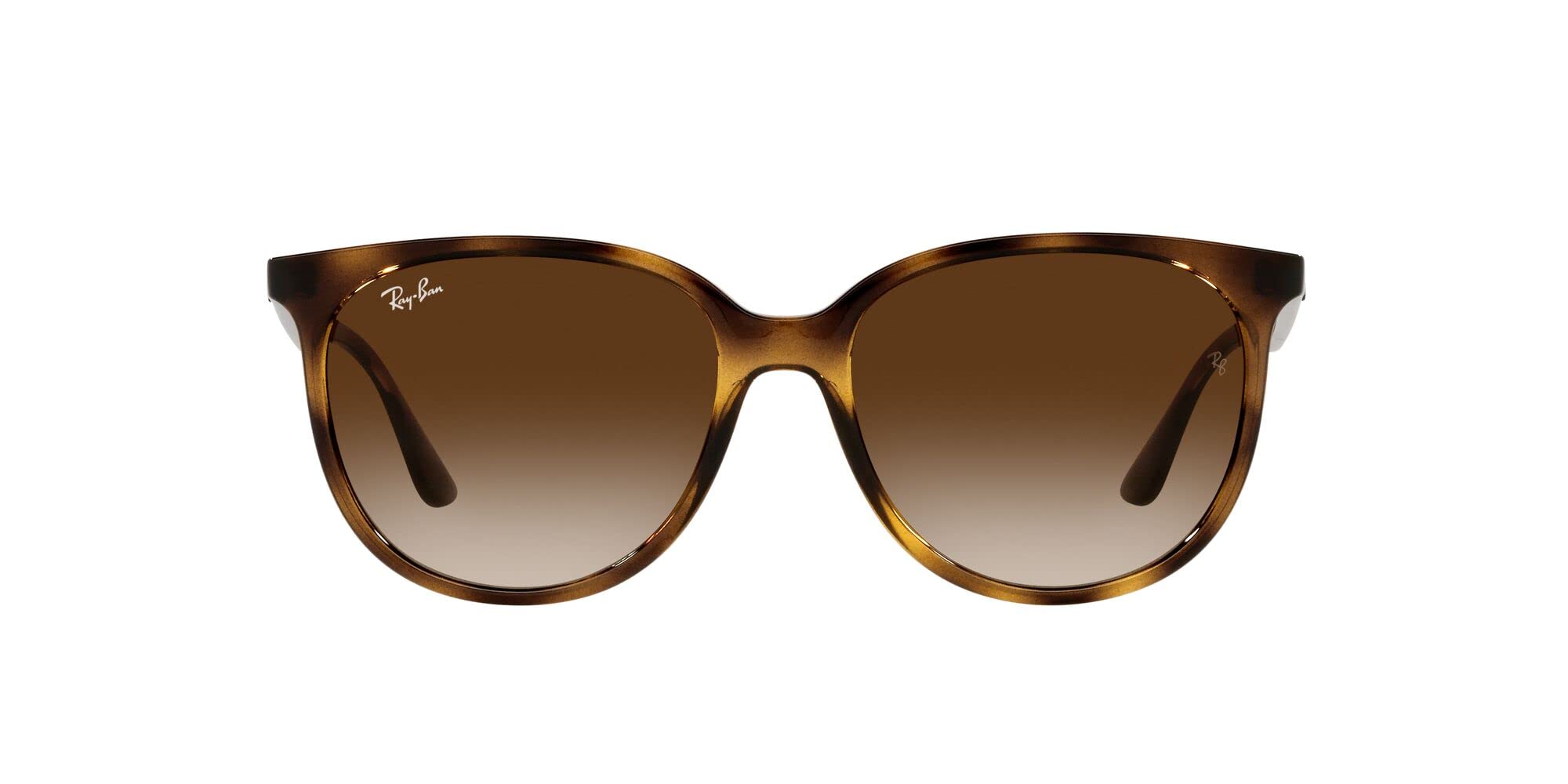 Ray-Ban Women's RB4378F Low Bridge Fit Square Sunglasses, Havana/Gradient Brown, 54 mm