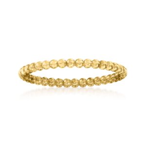 RS Pure by Ross-Simons Italian 14kt Yellow Gold Beaded Ring. Size 5