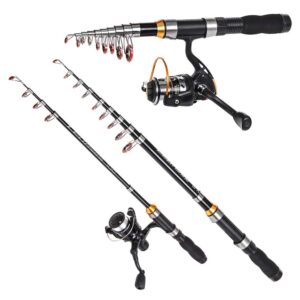 Gigicloud 1PCS Telescopic Fishing Rod 1.0m-2.3m Fishing Pole Glass Rod Super Short Mini Bass Bait Casting Fishing Rod