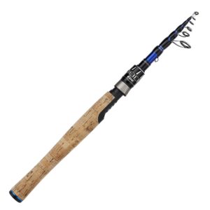 eow xpedite pro portable telescopic casting and spinning fishing rods, 24t carbon blanks & solid carbon tip, cork handle, travel rod, short collapsible rods