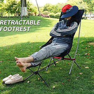 YWHWLX Camping Chair Foot Rest for Hammock Chair Foldable Attachable Footrest Attachment with Retractable Design for Hiking Fishing Beach (Gray)