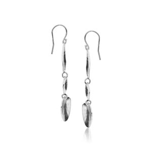 925 Sterling Silver Dangle Earrings, Bold Elegant Three-Piece Hanging Hypoallergenic, Nickel and Lead-free, Artisan Handcrafted Designer collection, French Wire Back, Made In Israel, Gift For Women