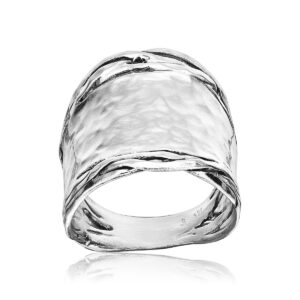 JEAN RACHEL JEWELRY 925 Sterling Silver Ring Vintage Antique Look, Hypoallergenic, Nickel and Lead-free, Artisan Handcrafted Designer Collection, Made in Israel