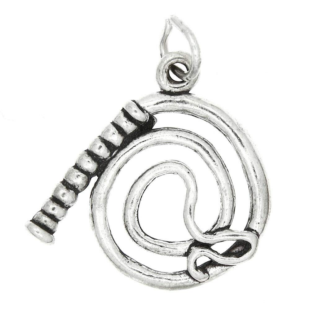 STERLING SILVER WESTERN WHIP CHARM PENDANT