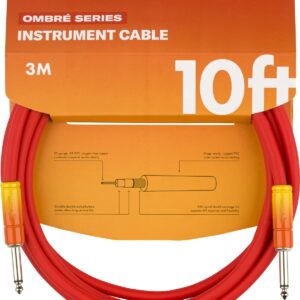 Fender Instrument Cable, 1/4" Straight, Tequila Sunrise (990810200)