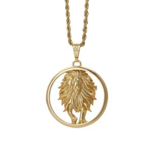 Eternal Rose 24k Gold-Dipped Leo Zodiac Necklace With Star Sign Constellation Pendant