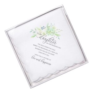 Lillian Rose Daughter Wedding Keepsake Hankie, One Size, White