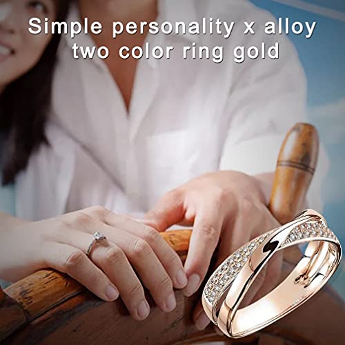 Ring Magnetic Therapy Ring Yoga Energy Weight Loss Health Ring WomenValentineDay Birthday Gift Jewelry,Size 5-11 (5) gold