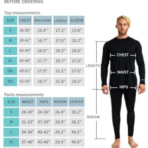 Merino.tech Merino Wool Base Layer Mens Set - Lite Merino Wool Thermal Underwear For Men Top, Bottom (Small, 165 LITE Charcoal Grey)