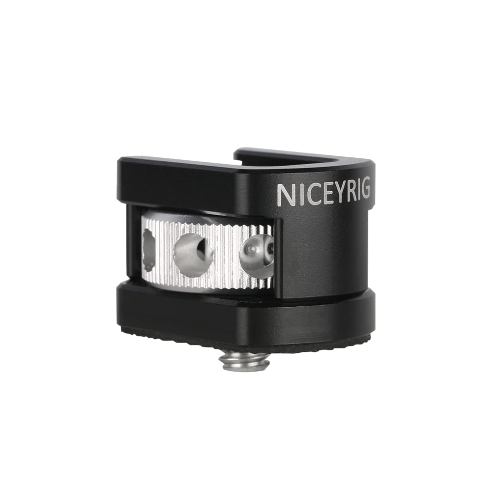 NICEYRIG Cold Shoe Mount Adapter with 1/4’’ Mounting Screw for Microphone Flash LED Video Light - 499