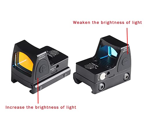 Tactical RMR Red Dot Sight, 20mm Mount Pistol Handgun Shunting Red Dot, 2 MOA Adjustable Reflex Sight Pistol Scope Without Battery